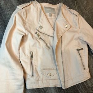 Banana Republic Pink Denim Jacket (XS) Petite